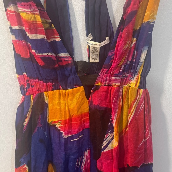 Diane Von Furstenberg Colorful Backless Dress Size 6 - Picture 5 of 10